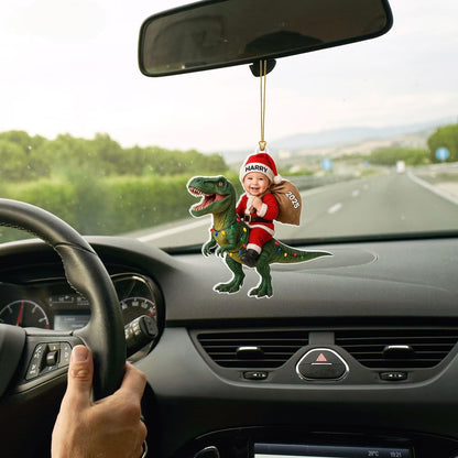 Personalized  Acrylic Dinosaur Christmas Ornament – Kids Photo Keepsake 2025