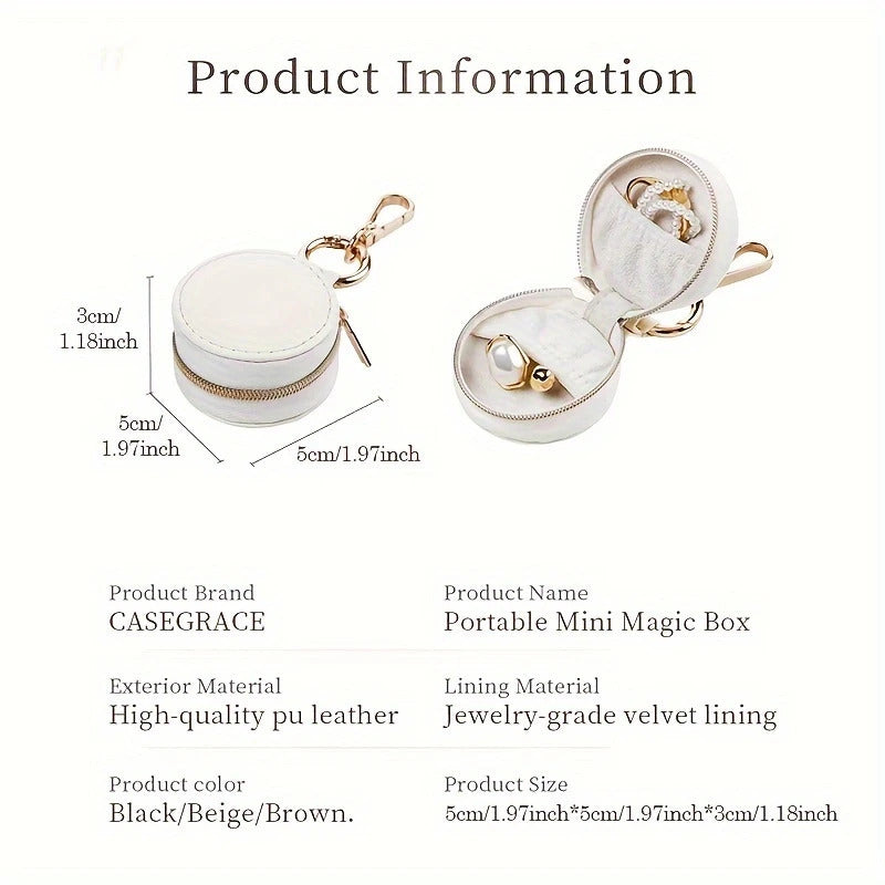 Personalized Mini Ring Holder – Birth Flower Travel Jewelry Case & Bridesmaid Gift