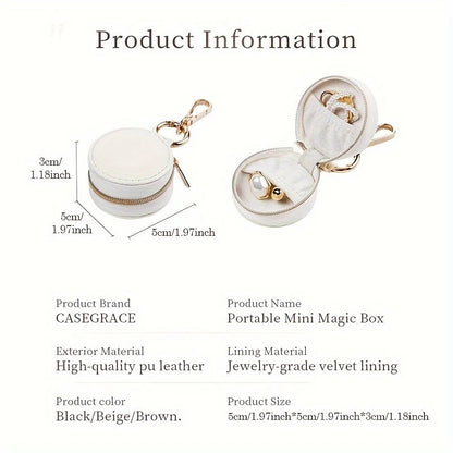 Personalized Mini Ring Holder – Birth Flower Travel Jewelry Case & Bridesmaid Gift