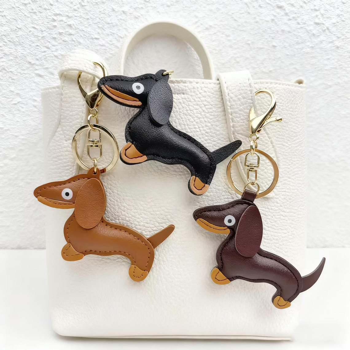 Personalized Dachshund Keychain | Custom Name & Initial Keyring