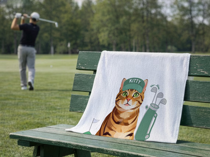 Custom Pet Golf Towel with Photo – Personalized