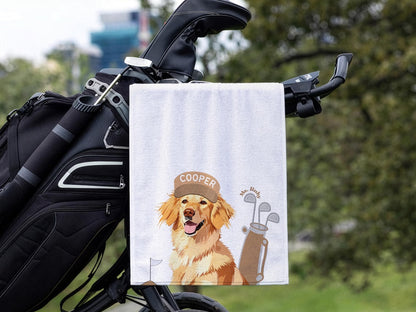 Custom Pet Golf Towel with Photo – Personalized