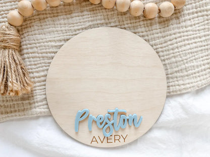 Custom Baby Name Sign for Hospital – Birth Announcement Keepsake