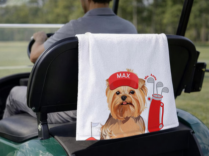 Custom Pet Golf Towel with Photo – Personalized