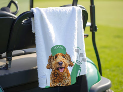 Custom Pet Golf Towel with Photo – Personalized