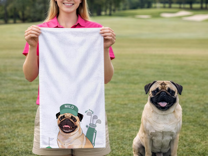 Custom Pet Golf Towel with Photo – Personalized