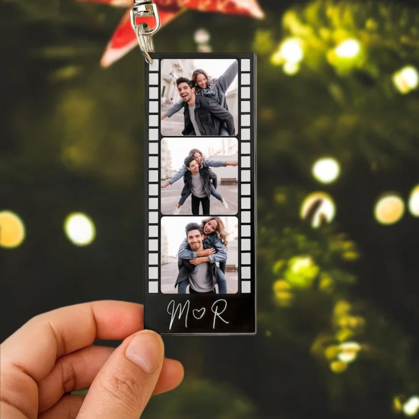 Porte-clés photo personnalisé – Ensemble couple et meilleur ami (option 2 pièces)