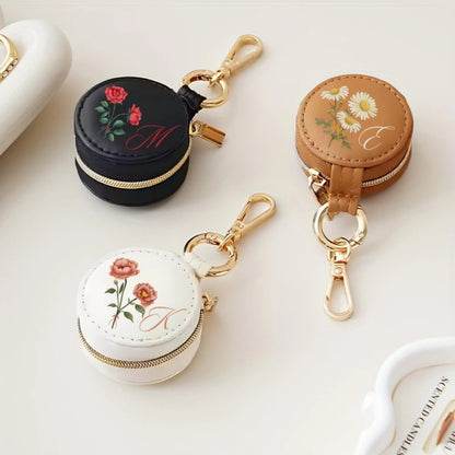 Personalized Mini Ring Holder – Birth Flower Travel Jewelry Case & Bridesmaid Gift