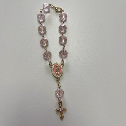 Personalized Car Rosary with Custom Initial – Virgin of Guadalupe Charm
