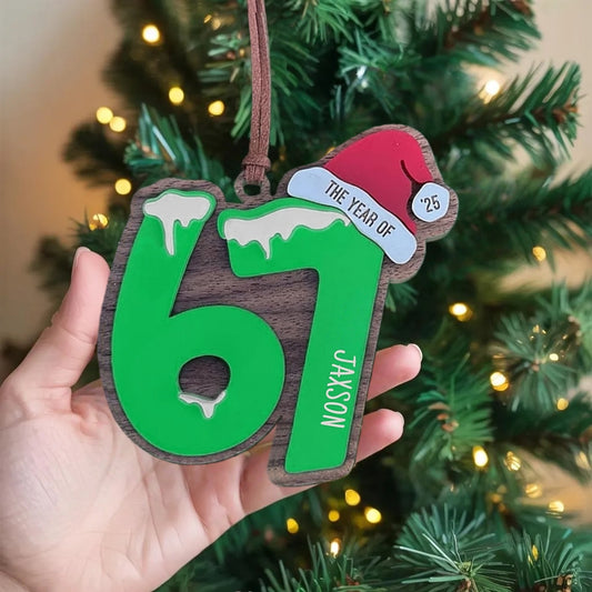 6/7 Frozen Snow Meme Ornament – Funny Wooden Christmas Decoration