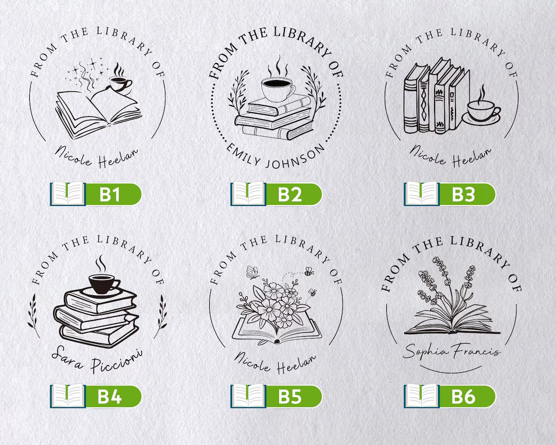 Custom Book Embosser Stamp | From the Library of | Ex Libris Gift
