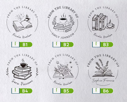 Custom Book Embosser Stamp | From the Library of | Ex Libris Gift