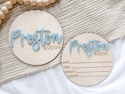 Custom Baby Name Sign for Hospital – Birth Announcement Keepsake