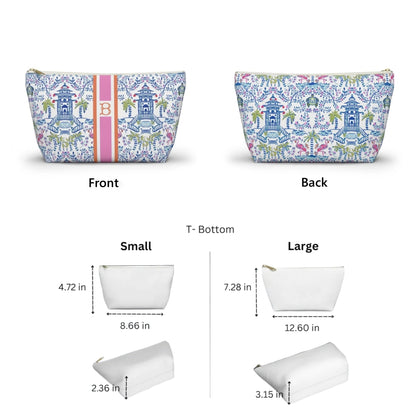 Mahjong Tiles Bag – Chinoiserie Monogram Pouch for Travel or Mahjong