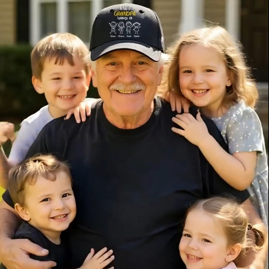 This Grandpa Belongs To – Personalized Vintage Denim Hat