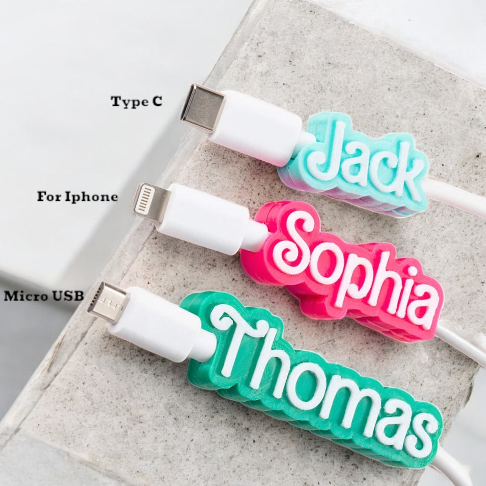 Personalized 3D Print Name 1.5 Meter USB Cable