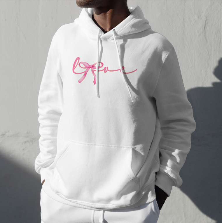 Sweat à capuche pour couple avec imprimé papillon et nœud - Cadeau romantique pour la Saint-Valentin