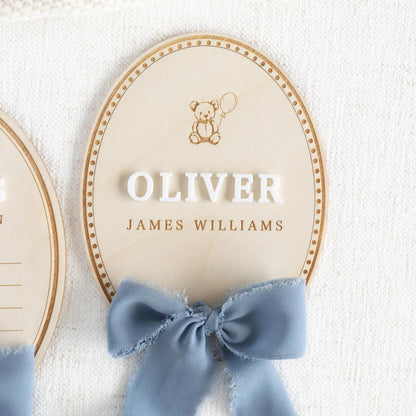 Personalized Baby Birth Announcement Sign, Wooden Newborn Name Plaque
