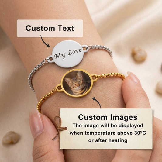 Personalized Hidden Photo Bracelet | Heat Activated Gift