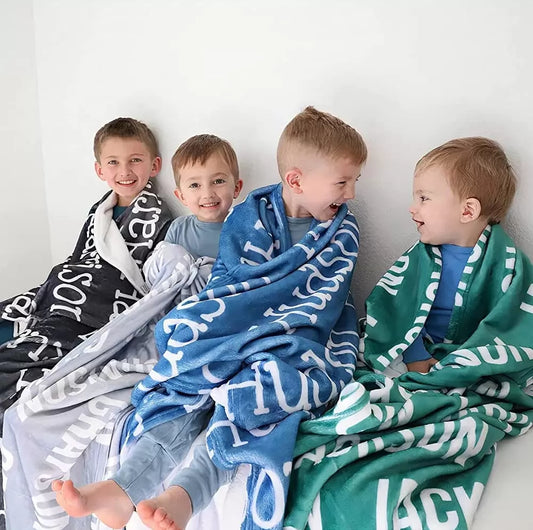 🎁BUY 2 FREE SHIPPING🎁 High Quality Super Soft Custom Family Name Blanket
