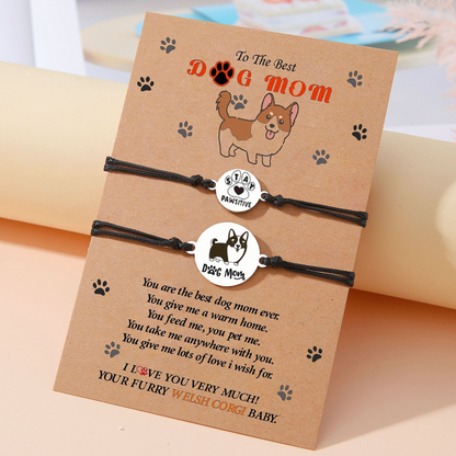 Personalized Dog Paw Bracelet – Adjustable Pet Mom Gift for Mothers