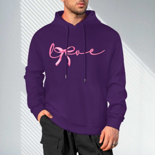 Sweat à capuche pour couple avec imprimé papillon et nœud - Cadeau romantique pour la Saint-Valentin