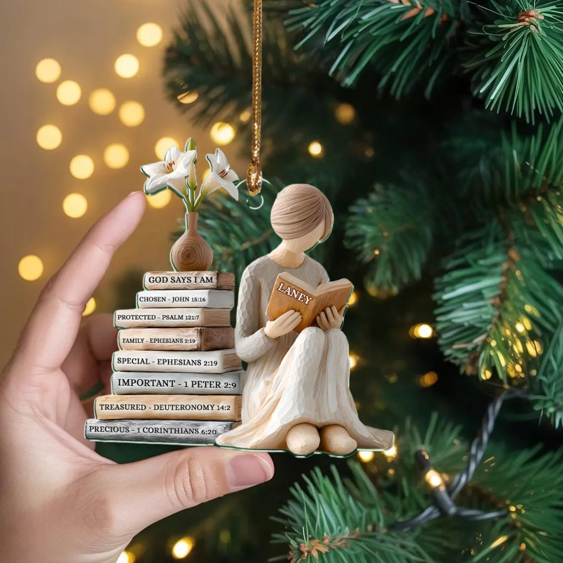Personalized God Says I Am Ornament – Christian Christmas Keepsake