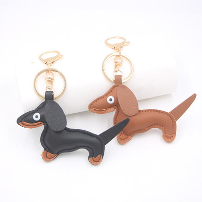 Personalized Dachshund Keychain | Custom Name & Initial Keyring