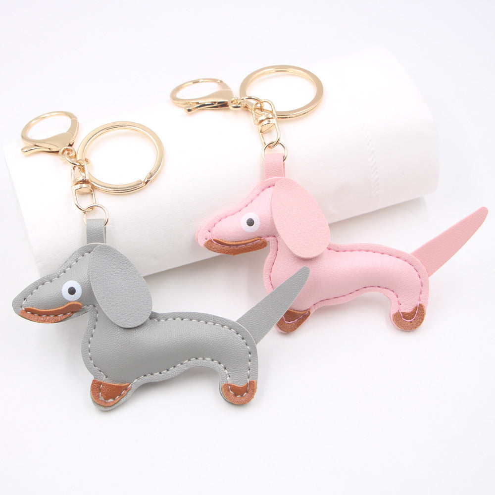 Personalized Dachshund Keychain | Custom Name & Initial Keyring