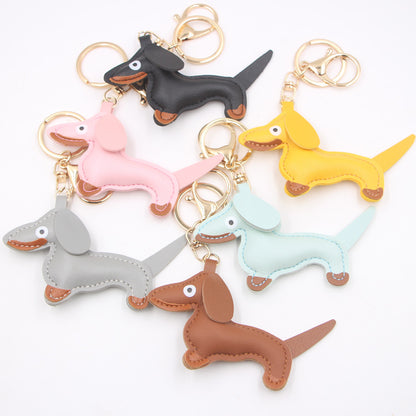 Personalized Dachshund Keychain | Custom Name & Initial Keyring