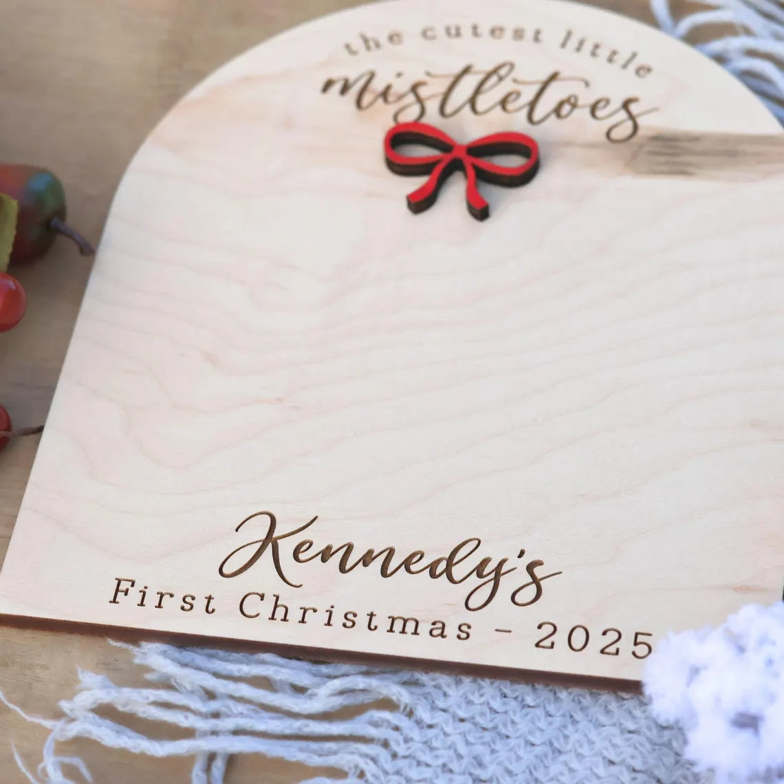 DIY Baby Footprint Sign – First Christmas Personalized Keepsake