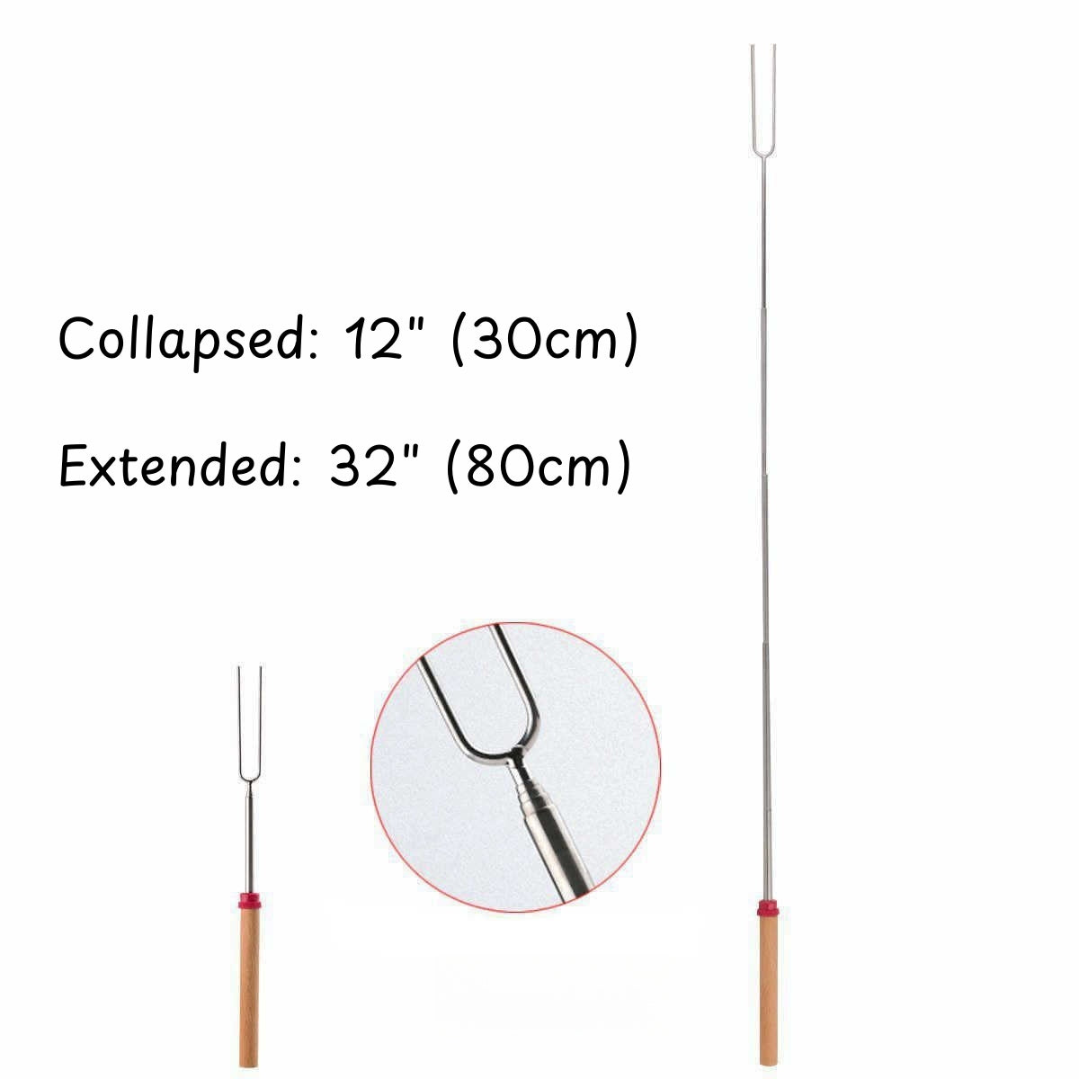 Personalized Marshmallow Roasting Stick – Engraved Telescopic Fork