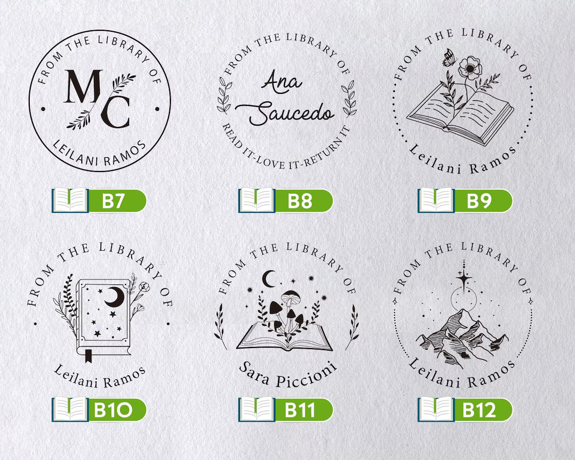 Custom Book Embosser Stamp | From the Library of | Ex Libris Gift