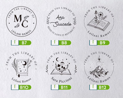 Custom Book Embosser Stamp | From the Library of | Ex Libris Gift