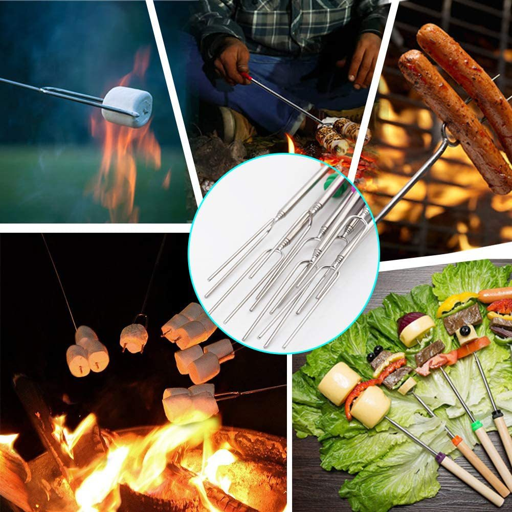 Personalized Marshmallow Roasting Stick – Engraved Telescopic Fork