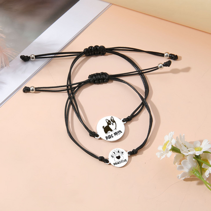 Personalized Dog Paw Bracelet – Adjustable Pet Mom Gift for Mothers