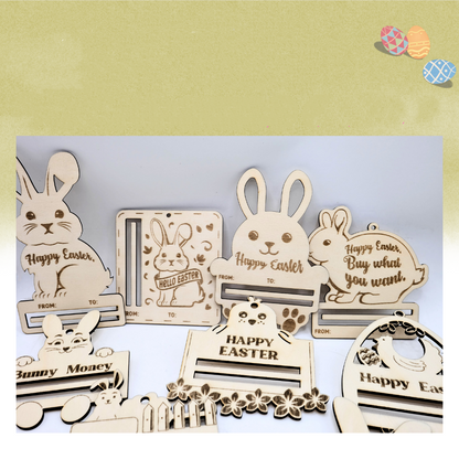 Easter Bunny Money Holder,Easter Basket Money Holder, Easter Basket Stuffer