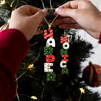 Personalized Christmas Name Letter Ornament 2025 – Custom Stocking Tag