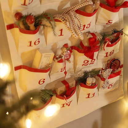 Personalised Advent Calendar 2025 – Fill Your Own Refillable Hanging Linen