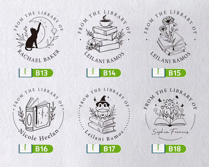 Custom Book Embosser Stamp | From the Library of | Ex Libris Gift