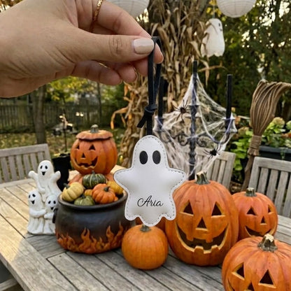 Personalized Ghost Bag Charm | Custom Name Halloween Bag Charm