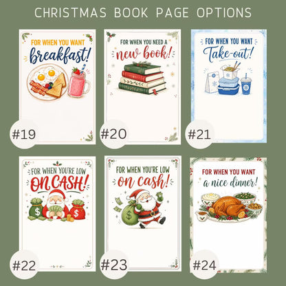 Personalized Christmas Gift Card Book – Custom Gift Card Holder