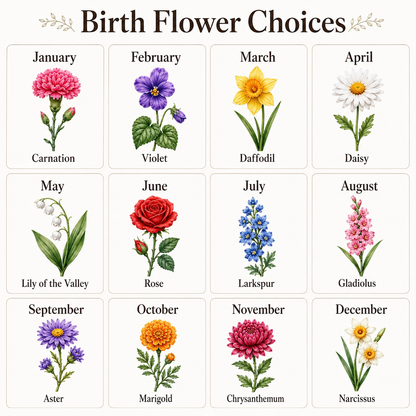 Personalized Crochet & Knitting Bag – Embroidered Name & Birth Flower
