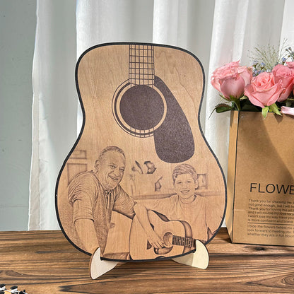 Personalized Guitar Photo Ornament | Custom Music Gift for Dad
