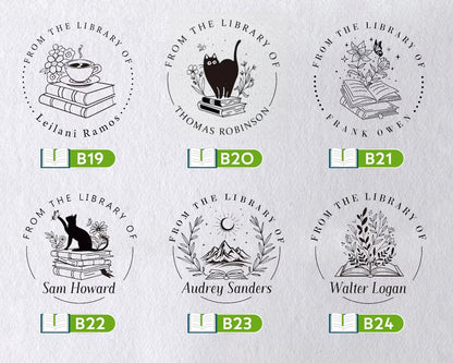 Custom Book Embosser Stamp | From the Library of | Ex Libris Gift