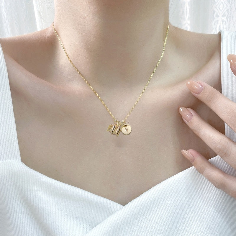 Personalized Book Necklace – Perfect Book Club Gift for Book Lovers