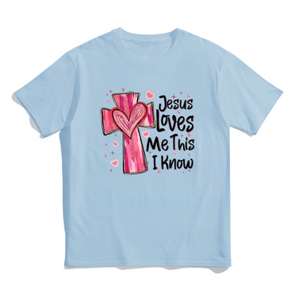 T-shirt unisexe Jésus m'aime - Cadeau Saint Valentin