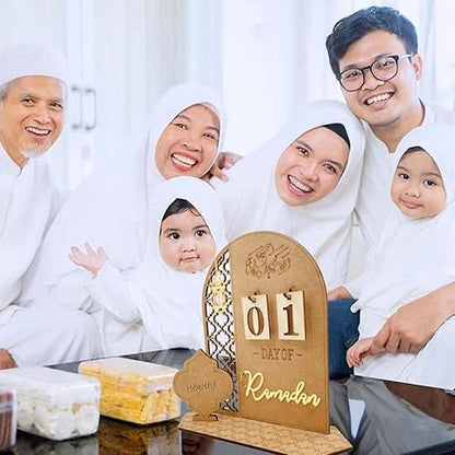 DIY Wooden Ramadan Countdown Calendar – Rustic Decor for Ramadan & Eid