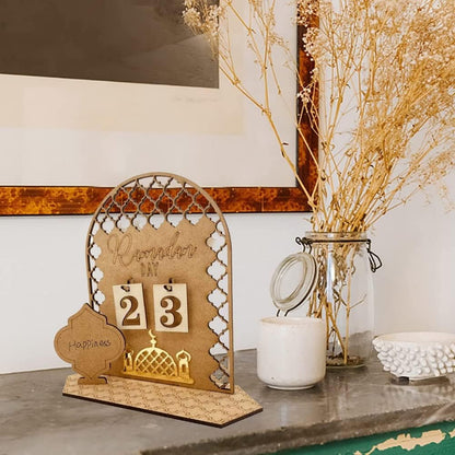 DIY Wooden Ramadan Countdown Calendar – Rustic Decor for Ramadan & Eid