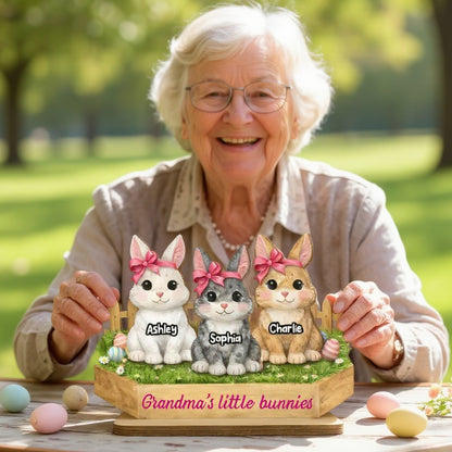 Personalized Grandma Easter Bunny Wooden Plaque Gift